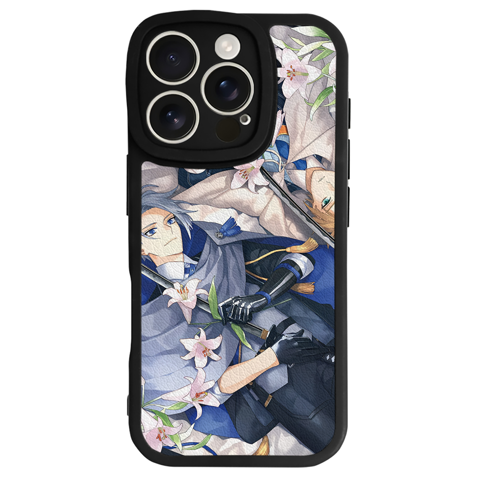 （画像用） 刀剣乱舞 Touken Ranbu 【iPhone 16シリーズ対応】シリコンスマホケース（レザー調） 材質：シリコン